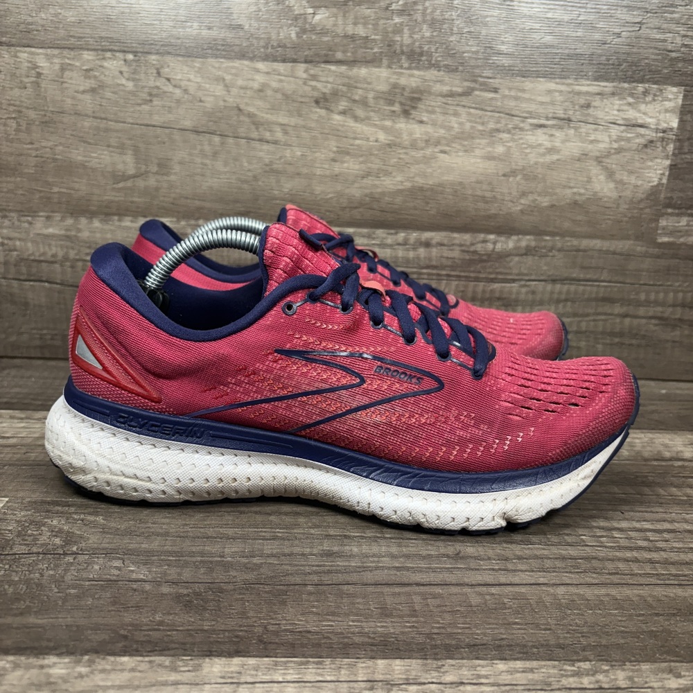 Brooks Glycerin 19 Red Blue Womens US Size 9.5 EUR 41 1203431B623 Running Shoes